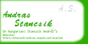 andras stancsik business card